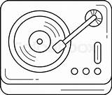 Record Player Drawing Vinyl Line Paintingvalley Drawings sketch template