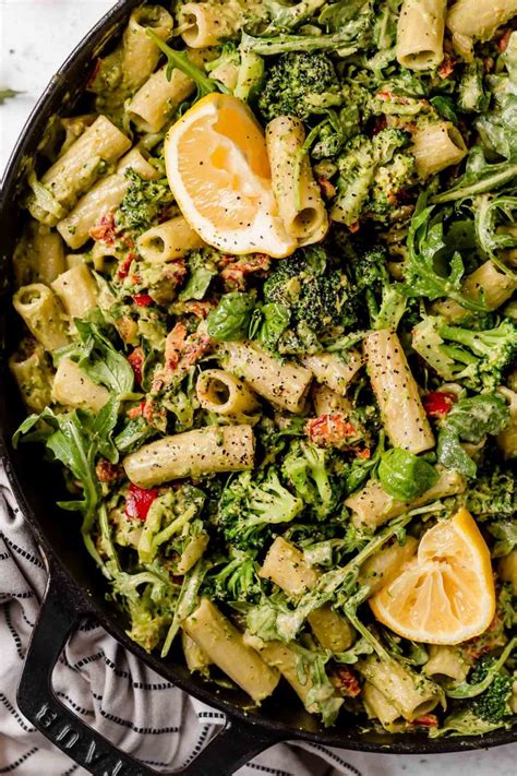 lemony basil creamy vegan pasta  minute dinner recipe plays