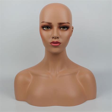 high quality  size fiberglass realistic female mannequin heads