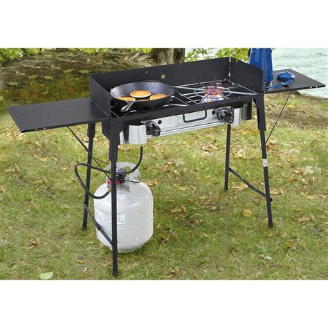 deluxe  burner portable propane camp stove  stoves  sportsmans guide