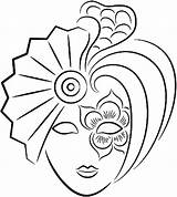 Mascaras Venecianas Carnavales sketch template
