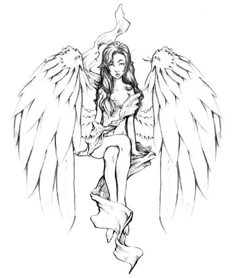 30 Best Angel Chest Tattoo Outline Images On Pinterest