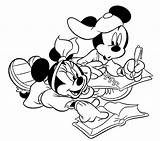 Mouse Coloring Minnie Mickey Pages Disney Color sketch template