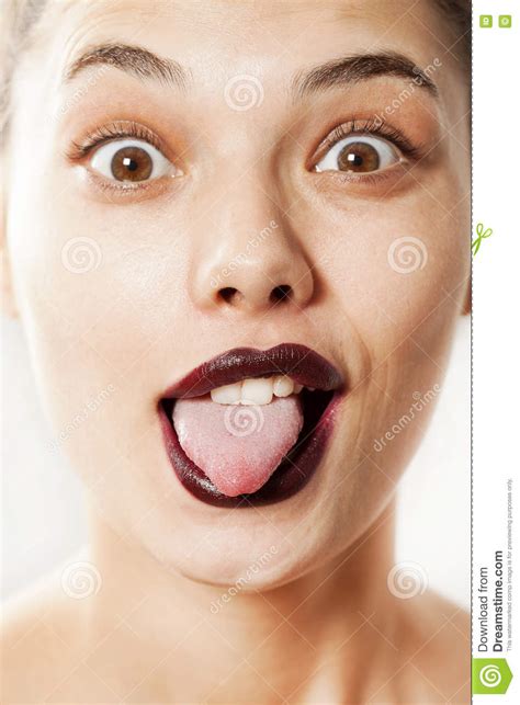 funny tongue sticking smiley f stock image cartoondealer