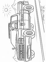 Truck Coloring Pickup Pages Printable sketch template