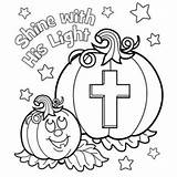 Coloring Halloween Pages Pumpkin Christian Sheets Fall Kids Prayer Printable Shine Sheet Light Bible Color Religious Parable Sunday School His sketch template