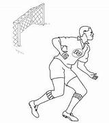 Pages Coloring Soccer Player Boys Players Printable sketch template