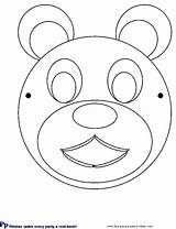 Bear Mask Printable Templates Teddy Cut Shapes Print Template Play Pinata Early Coloring Make Popular Crafts Library Clipart sketch template