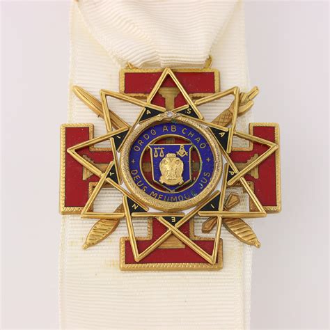 degree master mason medal gold filled scottish rite blue lodge ribbon ebay