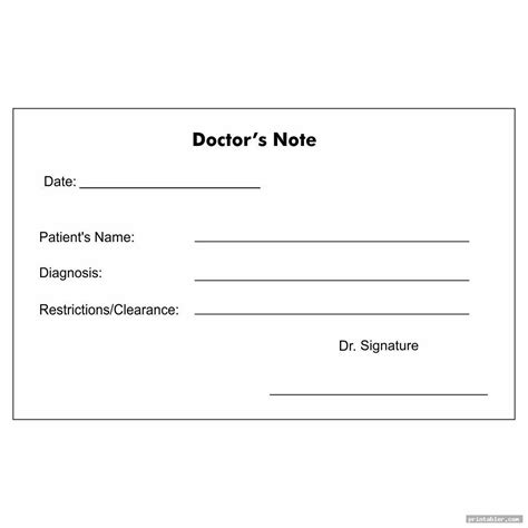 blank doctors note template bankhomecom