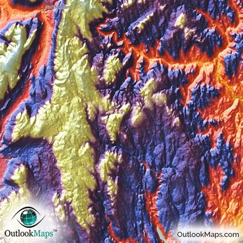 Massachusetts Map Colorful 3d Topography Of Natural Terrain