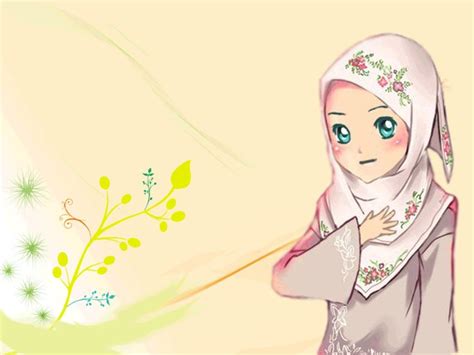 gambar kartun muslimah cantik berhijab animasi bergerak si gambar beautiful wallpapers