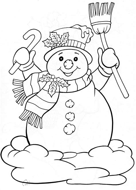 coloring page holiday coloring page snowman happy holidays printable