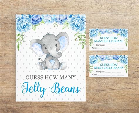 guess   jelly beans printable game cards sign jar  etsy