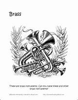 Instruments Brass Musical Printables Choose Board sketch template
