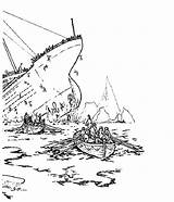 Titanic Sinking Coloring Pages Drawing Lifeboat Ship Getdrawings Book Survivor Printable Getcolorings sketch template