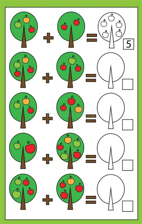 math game worksheet  worksheets kindergarten math test