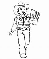 Coloring Pages Usa Patriotic Flag Sheets Holding Learning Years Liberty Boy Color Library Clipart Popular sketch template