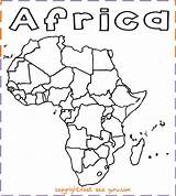 Africa Coloring Map Printable Pages Print Kids African Color Worksheets Countries Background South Sheet Fastseoguru Kid Sheets Getcolorings Geography Save sketch template