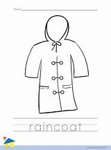 Raincoat Worksheet Coloring Clothes Worksheets Thelearningsite Info sketch template
