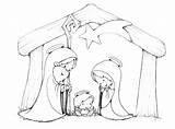 Pesebre Nacimiento Pesebres Pintar Nacimientos Cristianas Nativity sketch template