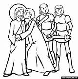 Judas Jesus Coloring Pages Bible Betrayal Kiss Stories Christ Colouring Kids Color Betrays Clipart Thecolor Lent Clip Church Crafts Craft sketch template