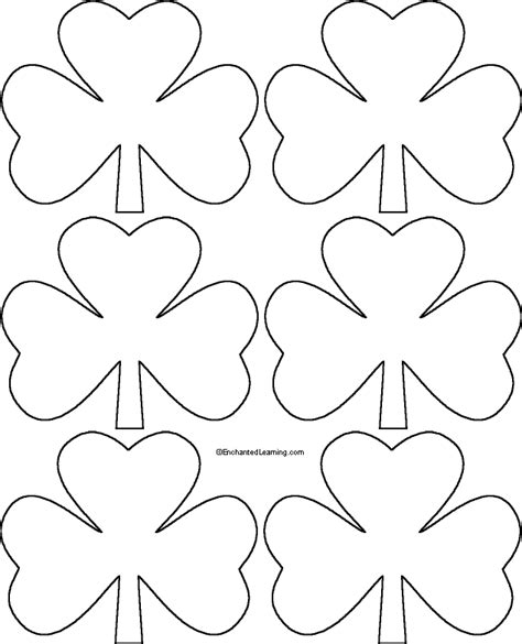 picture  shamrock  print coloring home