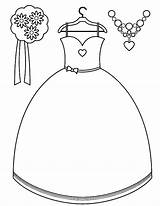 Coloring Pages Dress Dresses Prom Fashion Accessories Colouring Print Maid Brides Getcolorings Color Getdrawings Utilising Button sketch template