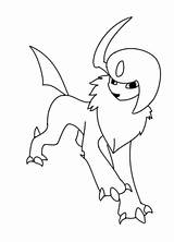 Coloring Absol Pokemon Getdrawings sketch template