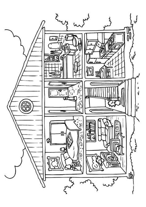 beautiful house coloring pages      busy house