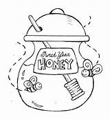 Honey Coloring Jar Pages Pot Drawing Bear Sweet Cartoon Bee Getcolorings Pooh Getdrawings Year Clipart Printable Designlooter Color Sewing Drawings sketch template