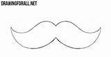 Mustache Drawingforall Beginners Erase sketch template
