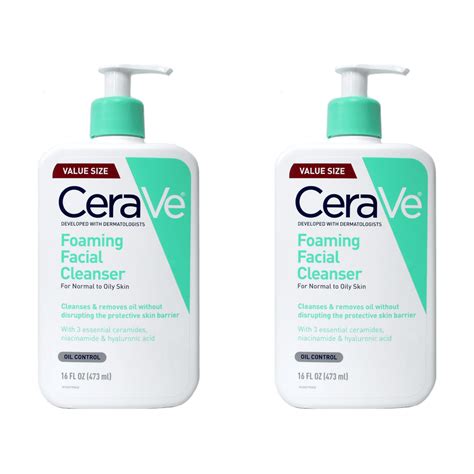 Cerave Foaming Facial Cleanser For Normal To Oily Skin With Hyaluronic