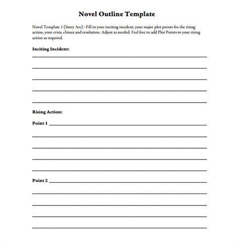 story outline template    documents   word