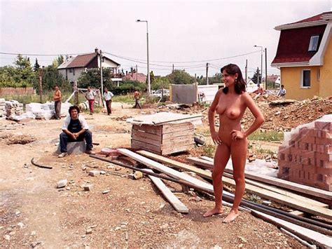 sexy milf with big boobs posing naked on the construction site russian sexy girls