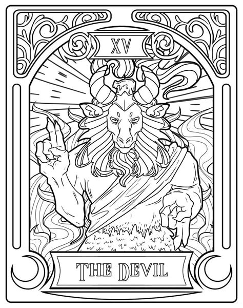fool tarot card coloring page  printable coloring pages  kids