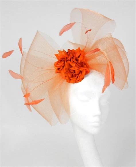 Burnt Orange Fascinator Hat For Weddings Races By Hatsbycressida