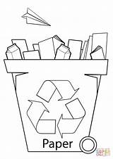 Recycling Bin Coloring Pages Paper Recycle Printable Drawing Bins Template Colouring Kids Color Supercoloring Preschool Printables Earth Drawings Truck Reuse sketch template