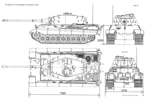 tiger ii tank blueprint   blueprint   modeling