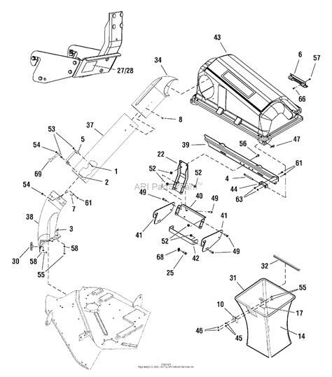 craftsman bagger parts diagram