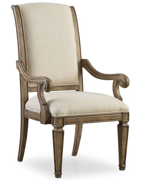 hooker furniture solana upholstered arm chair  scroll arms