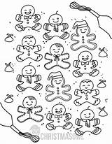 Gingerbread Coloring Man Pages Christmas Printable Ginger Bread Sheets Choose Board Color sketch template