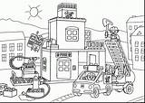 Coloring Lego Pages Truck Fire City Visit sketch template