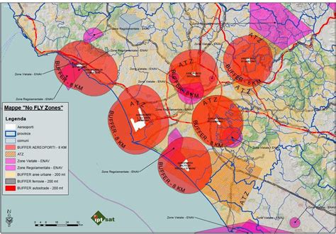 droni le mappe  le  fly zones   italia quadricottero news