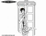Coloring Pages Tardis Doctor Who Kids Printable sketch template