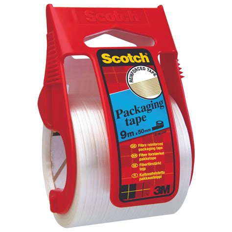scotch reinforced packaging tape mmxm  easy start dispenser clear xd