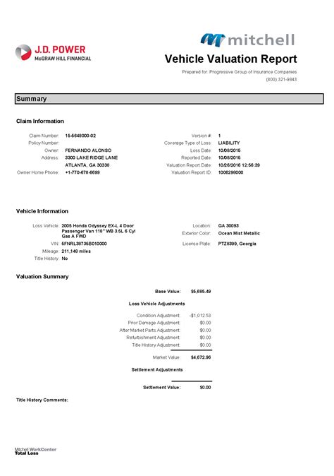 total loss desk appraisal order page diminished  georgia car