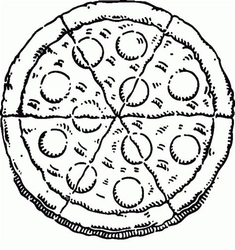 pizza toppings coloring pages delicious pepperoni pizza