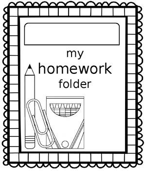 homework folder cover sheet  mrsmkparker teachers pay teachers