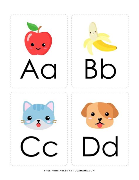 ivalu nielsen alphabet flash cards printable  letter recognition